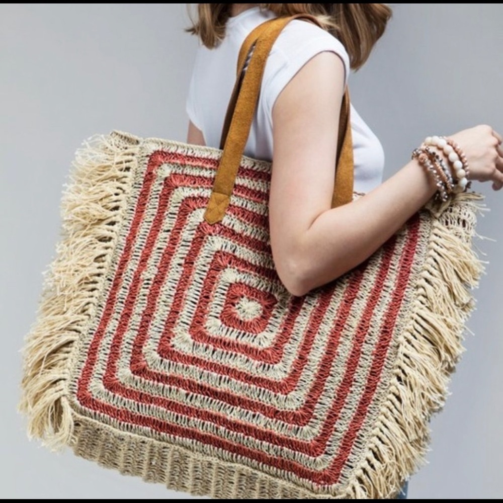 Oversized Square Jute Tote